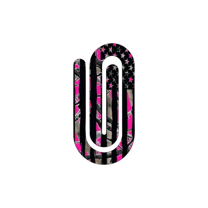 Paperclip Bookmark - Adorable Pink Camo Flag Pint Bookmark