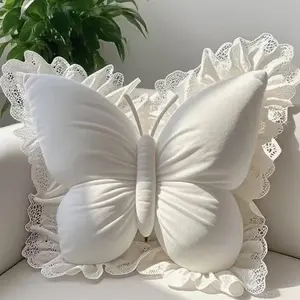 Princess Style Soft Cushions Lace Bow Throw Pillows Bedroom Sofa Cushions