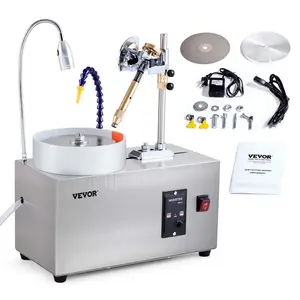 Fathersdaygift VEVOR Gem Faceting Machine, 180W Jade Grinding Polishing Machine 0-2980RPM Adjustable Rotating Speed, Rock Jewel Angle Polisher with Precise Mechanical Manipulator Scale Gem Jade Stone Crystaldealsforyoudays