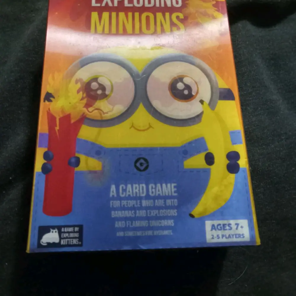 Exploding Kittens Exploding Minions A Card Game for Banana Lovers Explosions Flaming Unicorns & Fire Hydrants Ages 7+ 2-5 Players