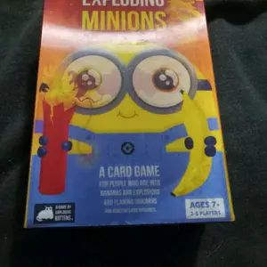 Exploding Kittens Exploding Minions A Card Game for Banana Lovers Explosions Flaming Unicorns & Fire Hydrants Ages 7+ 2-5 Players