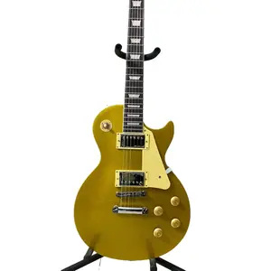Gold Top guitar with chrome Hardware HHpickup mahogany neck 6String
