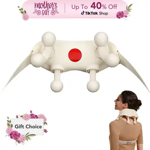 Neck Massager with Heat – Deep Tissue Shiatsu, Cordless & Portable, Pain Relief for Neck & Shoulders –Perfect Gift