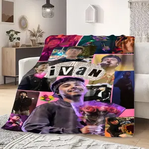 Soft Funny Throw Blanket Blanket Music Ivan Flannel American Blankets Lightweight Soft Warm Blanket Plush Air Conditioned Throw Blankets for Teen Couch Bed Sofa Living Room Chair