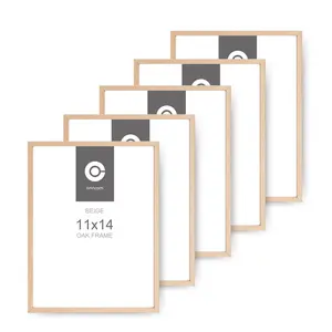 onncom Natural Oak Beige Wood Picture Frames for Home Decor, Gift for Holiday, Wedding, Birthday, Baby Shower,... Photo Frame for Wall room decor