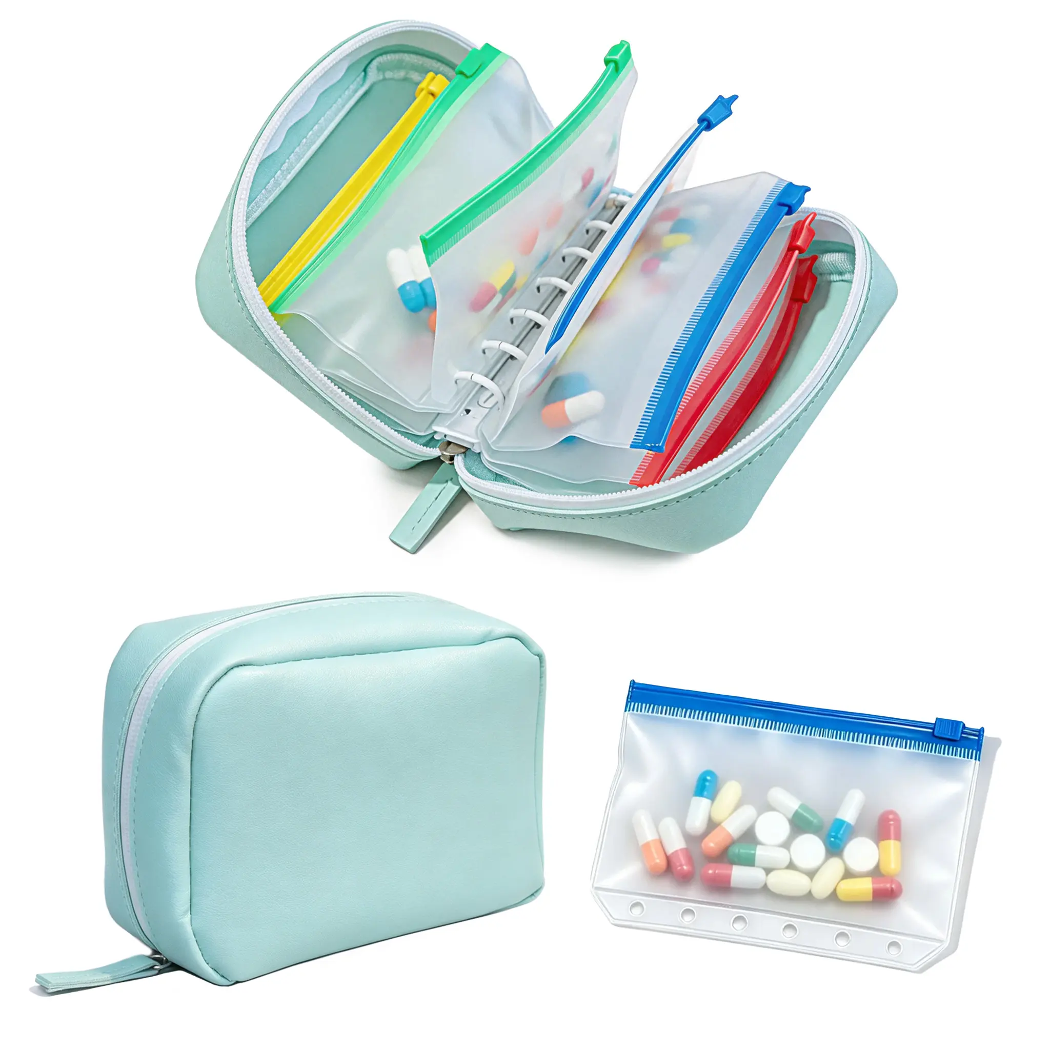 Waterproof Weekly Pill Organizer Pouch, Travel Medicine Bag with 14 Color-Coded Zipper Pouches, Adjustable,  Lightweight, MinimalistLarge Capacity Portable Storage for Vitamins, Fish Oils & Supplements dealsforyou, summerwins