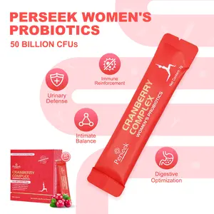Perseek Women’s Probiotic 50B CFUs Cranberry for Intimate Urinary Digestive Health 30 Pack with Selenium D-Mannose Organic Cranberry Extract Dietary Supplement