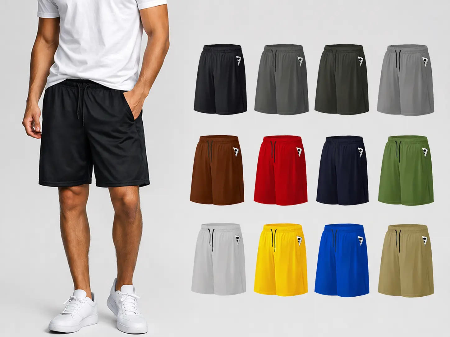 ASUDESIRE Men's 8" Inseam Mesh Athletic Shorts with Pockets - Athletic Training, Breathable Fitness, Casual Athleisure, Drawstring Sports, Elastic Sporty Styles for Gym, Basketball, Athletic Training Shorts, Breathable Fitness Shorts