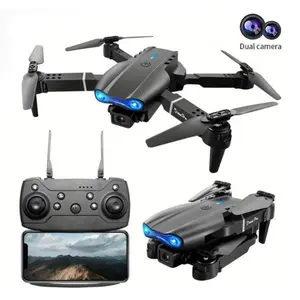 E99 Foldable Remote Control Drone - Equipped with dual cameras, remote control without screen, comes with 1 battery,One click takeoff and landing, intelligent obstacle avoidance, with storage bag, suitable for gifts.cool stuff for teen boys