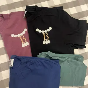 Anne Boleyn Necklace Embroidered Comfort Colors T Shirt in Black, Berry, Blue, Light Green Colors. Inspired by Tudor History