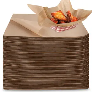 Stock Your Home 12 x 12 Grease Proof Deli Wrapper - Kraft - 500 Count