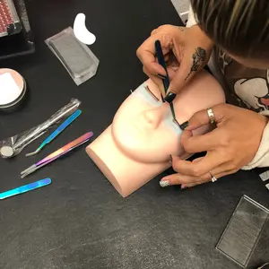 Basic Practice Mannequin Head for Lash Extension Training by Nisha Nashea LLC - Cosmetic