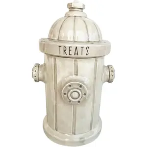 Fire Hydrant Treat Jar, White