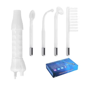 4 in 1 High Frequency Electrode Wand, Comfort Facial Skin Care Spa Massager Instrument, Professional Skincare Tools for Women, Beauty Products