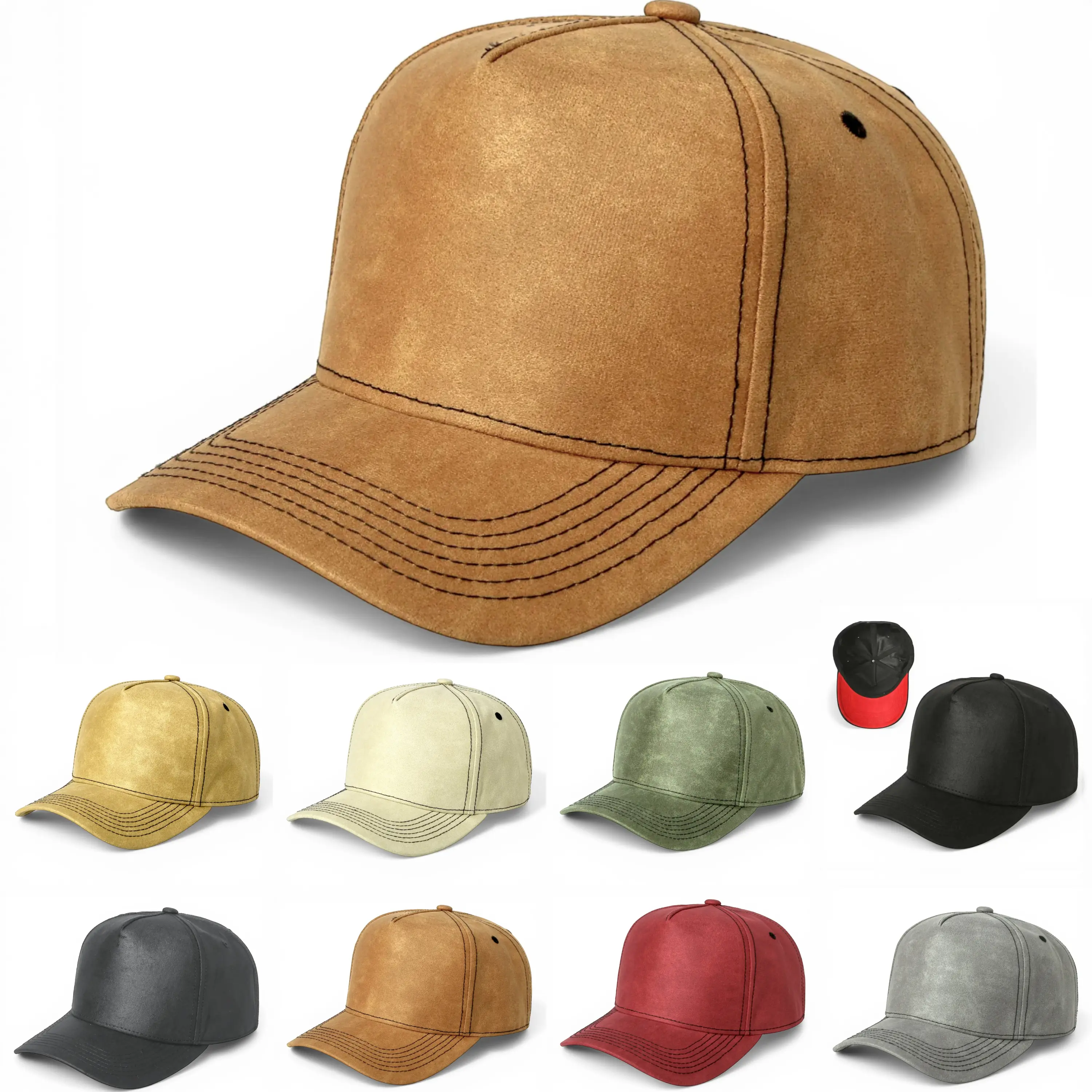 Faux Leather Snapback Baseball Cap Adjustable Black Visor Hat Unisex New Faux Leather Snapback Baseball Cap Adjustable Black Visor Hat Unisex New