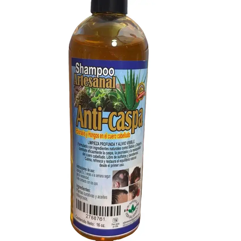 Shampoo Artesanal Anti-Caspa 1PC - Natural Ingredients for Flakes & Scalp Irritation Relief - Psoriasis & Fungus Treatment - 1PC