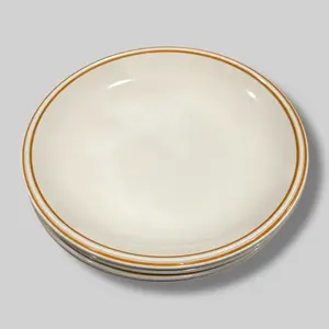 Strawberries ‘n Cream Stoneware Plates | Set of 4, 10.5” | Gently Used