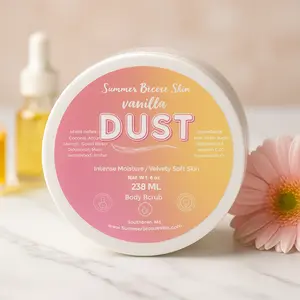 Whipped Body Scrubs Mild exfoliation for Soft Skin with Safflower Oil and Glycerin Exfoliate Shea butter Smooth skin Moisturize