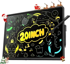 20 Inch LCD Doodle Board Writing & Drawing Tablet with One-button Lock & Erase Functions Large Colorful Screen No Radiation Safe for Long Use