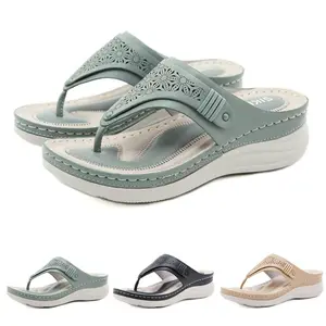 Women's Wedge Sandals Casual Slip on Summer Shoes Dressy Sandal Comfortable Walking Slides