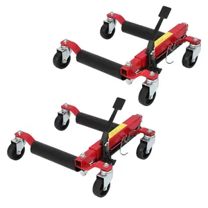 Heavy Duty Hydraulic Car Wheel Dolly Jack Set of 2 – 1500 lbs Vehicle Positioning System – Non-Slip Foot Pedal – 12 Inch Lift for Auto Repair, Tire Change, Moving Heavy Duty Hydraulic Car Wheel Dolly Jack Set