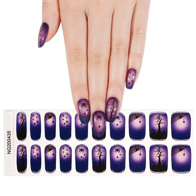 Night Terror Deluxe Semi-Cured Gel Nail Strips