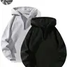 Men's 1/4-Zip Solid Color Drop-Shoulder Regular Fit Long-Sleeve Sweatshirt - Zip-Front Drop-Shoulder Hoodie for Autumn Winter Daily Casual Fashion Plain Simple Tops, Zip-Front Men's Hoodies, Drop-Shoulder Men's Hoodies