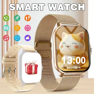 Basic Smartwatch with Advanced Functions - Call Function & Message Alert, Precise Step Count & Calorie Tracker, Multiple Sports Modes for Fitness, Weather Update, Wireless Connection, USB Charging, Unisex for Men Women of All Ages