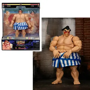 Jada Street Fighter II E. Honda Action Figure – 1:12 Deluxe Scale Toys – 6" Tall, Fully Articulated, Collector Packaging