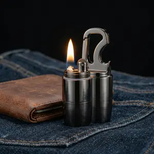 Mini Windproof Lighter Keychain – Outdoor Fire Starter with Bottle Opener & Magnetic Base (EDC Essential)