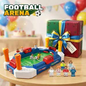 Tabletop Football Arena Battle Board Game - 40cm Desktop Soccer Toy with 6 Mini Figures & 2 Balls - Screen-Free Interactive Family Game for Kids & Adults - Perfect Birthday Gift