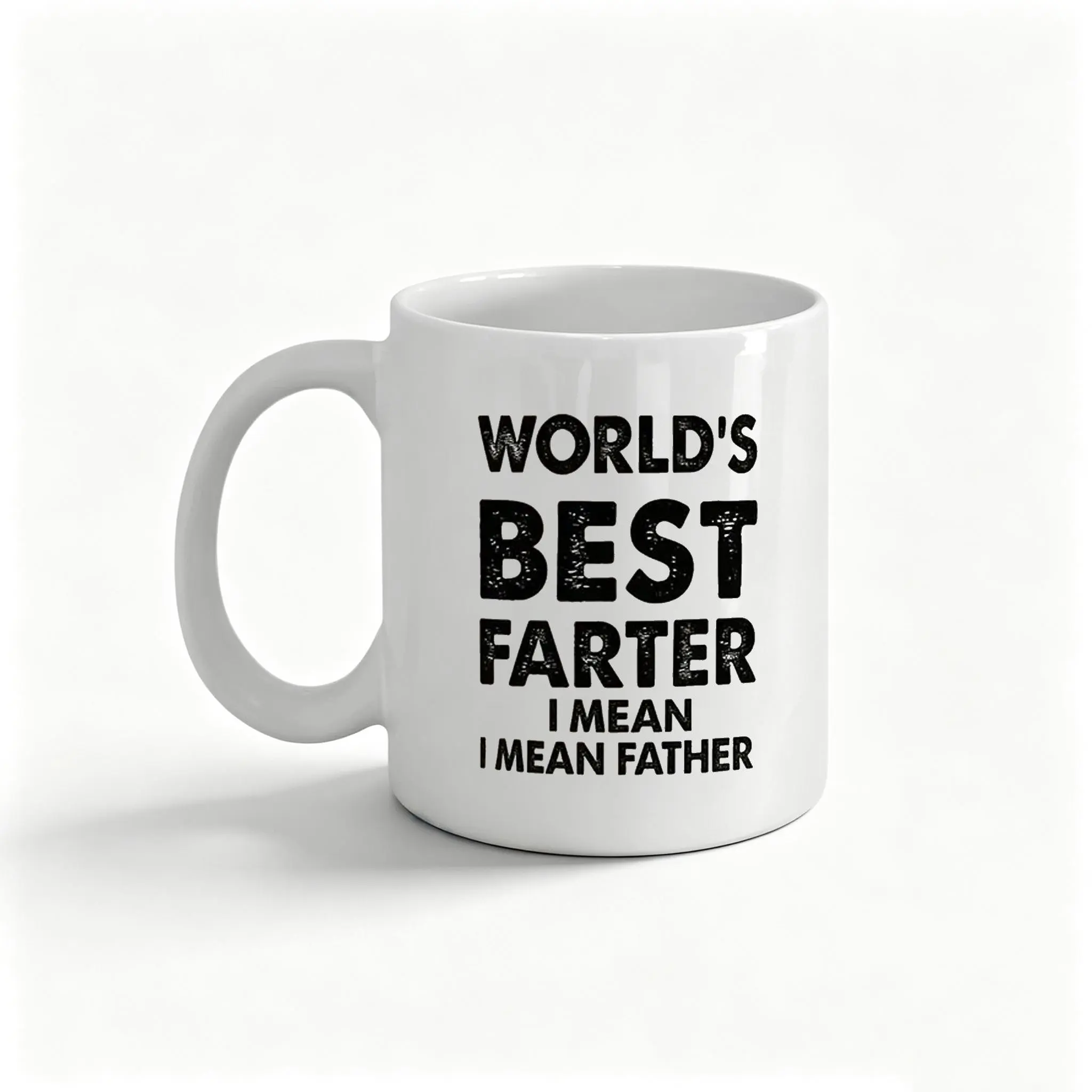 Funny Novelty Coffee Mug Funny Christmas Gift for Dad Husband Birthday Cup Best Farter White 11 Ounce Father's Day Gift