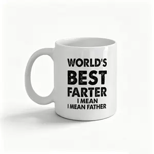 Funny Novelty Coffee Mug Funny Christmas Gift for Dad Husband Birthday Cup Best Farter White 11 Ounce Father's Day Gift