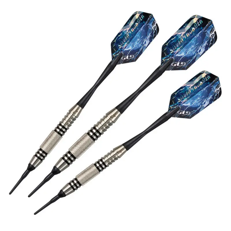 Viper Silver Thunder 20g Soft Tip Darts - 1 Knurled Ring Design, Professional Gear for Leisure & Outdoor Recreation, Compatible with Darts Board