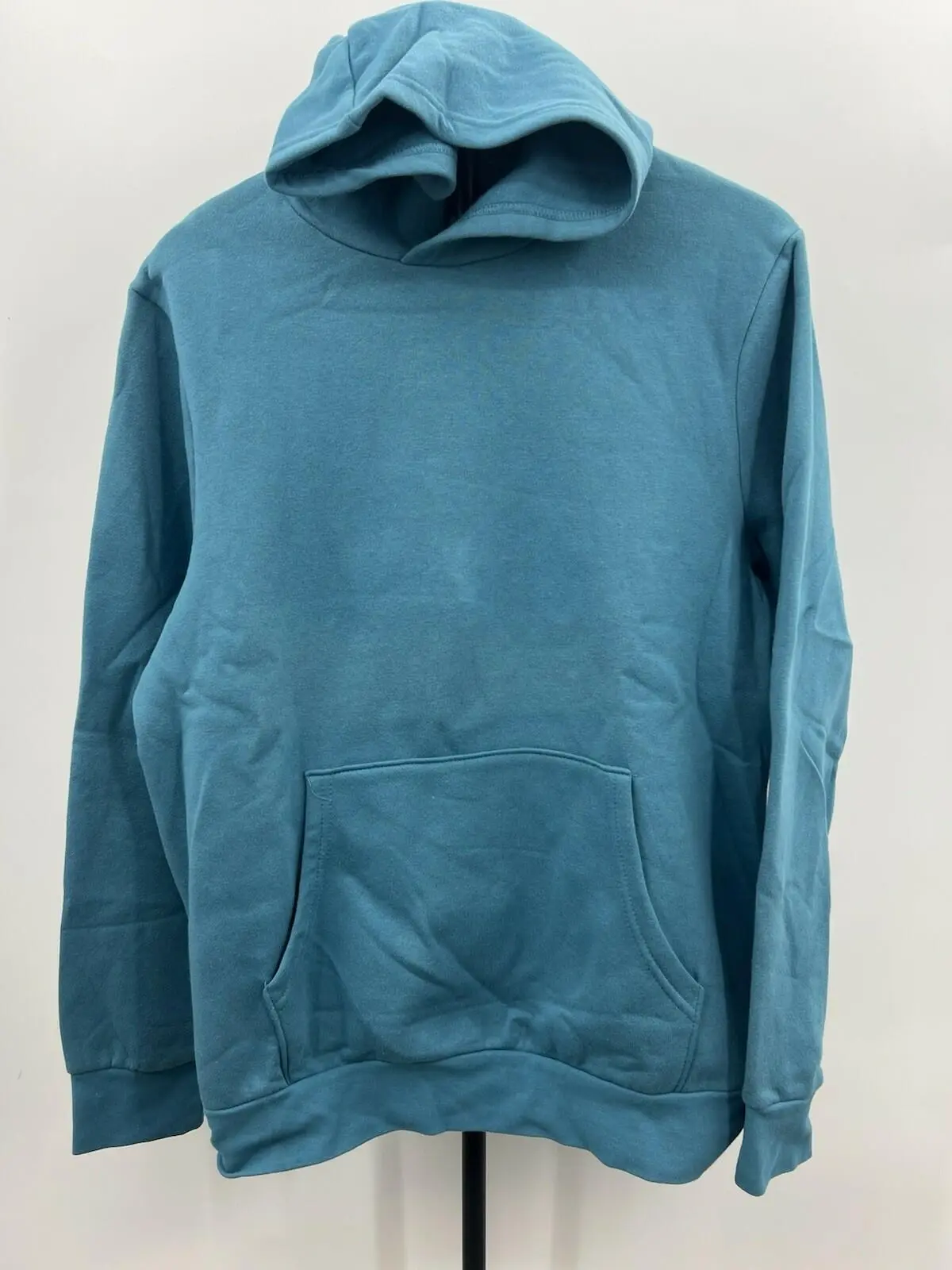 Abound Hoodie Pullover Teal Larkspur Fleece Kangaroo Pocket  M