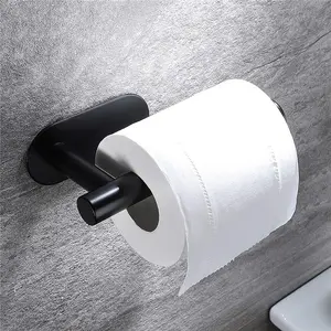 Black/white wall hanging bathroom stainless steel anti-rust, anti-corrosion toilet paper holder, 3M adhesive backing, firm and not easy to fall off, convenient and without drilling, Bathroom organizing accessories