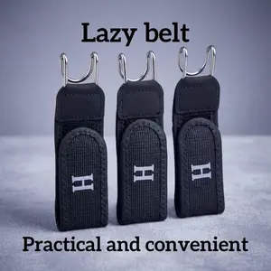 Lazy Belt Hook and Loop Elastic Unisex Waist Buckle - Adjustable Hook for Men and Women, Comfortable Fit, Versatile Design, Customizable Fit