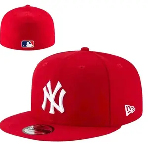 New Era MLB 59FIFTY Fitted Hat NY Yankees LA Dodgers Red Cap Size 7 1/4, Flat Brim, Urban Style – Baseball Hat for Men Women, Unisex Streetwear Sombrero, Adjustable Trucker Style, Urban Fashion USA 2026, Retro Vintage Sport Look, TikTok Trend