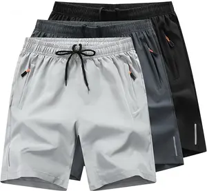 Quick-Dry Gym Shorts for Men with Zipper Pockets - Lightweight Breathable Fabric for Athletic Training and Workouts Premium, Drawstrings, Multi-Size tiktokshopspringglowup, Athleisure Shorts, Breathable Athletic Bottoms summerwins,summerwins