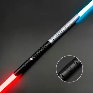 2-in-1 Dual RGB Lightsabers Set (2-Pack), 41.54" Realistic Combat Sabers with 12Colors Change & 4 Sound Modes, Electronic Glow Swords for Adults/Kids Cosplay, Birthday, Halloween & Xmas Gift