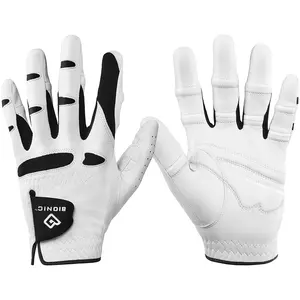 Bionic Men's Left Hand Stable Grip 2.0 Dual Expansion Zone Golf Glove - White