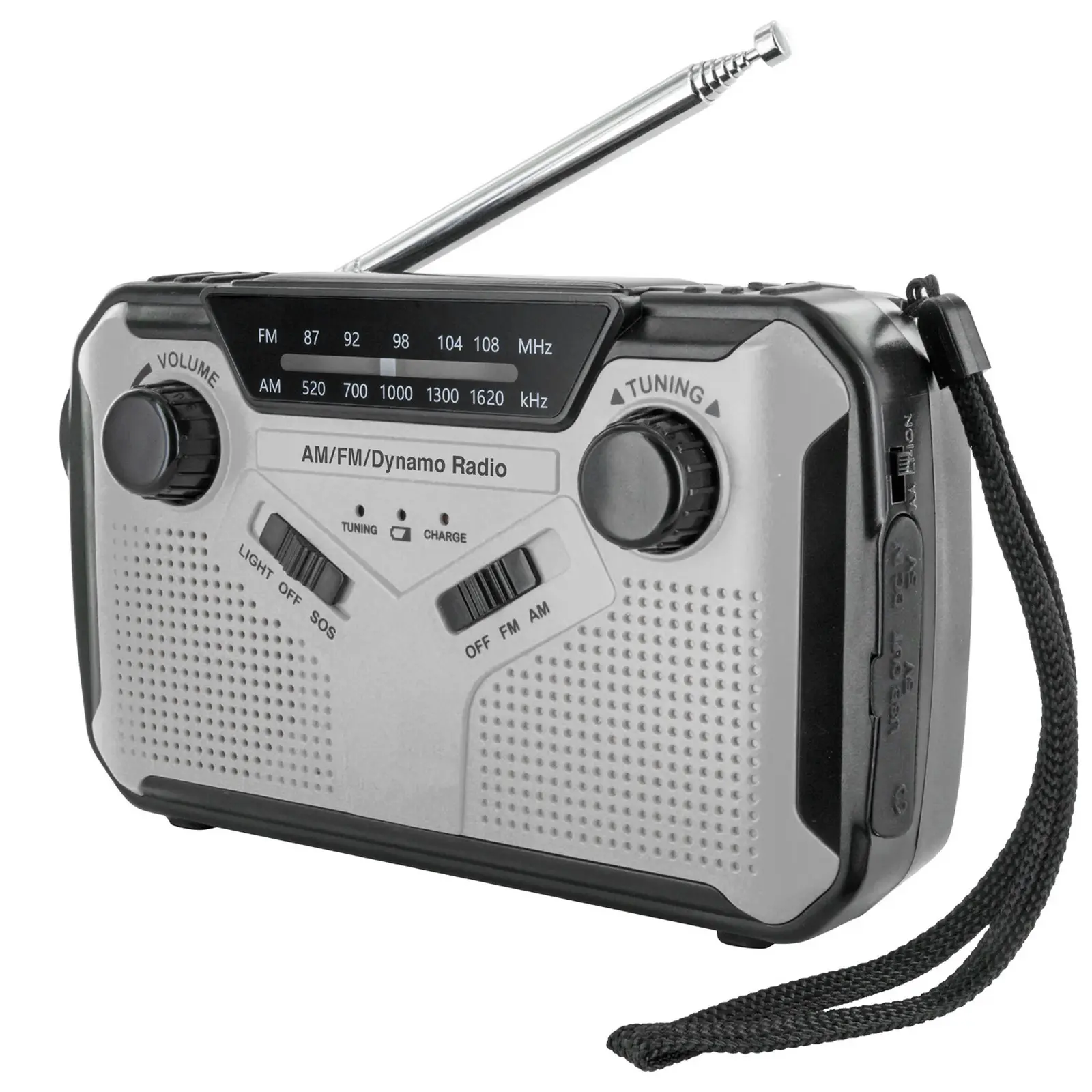 Multi-Function Survival Gear AM/FM Portable Solar Hand Crank Radio with 2500mAh Power Bank, Super Bright LED Flashlight SOS Alarm Reading Light, Essential Emergency Outdoor Equipment for Camping Hiking Travel Safety