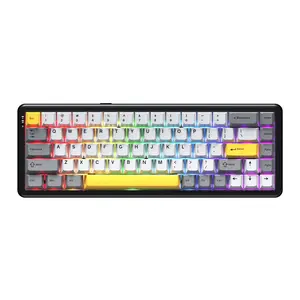 AJAZZ AK680MAX magnetic rice axis three-pin keycap three-mode wireless Bluetooth mechanical keyboard aluminum fixed version full-key hot-swappable support RT0.01 dual 8K return rate 3000mah