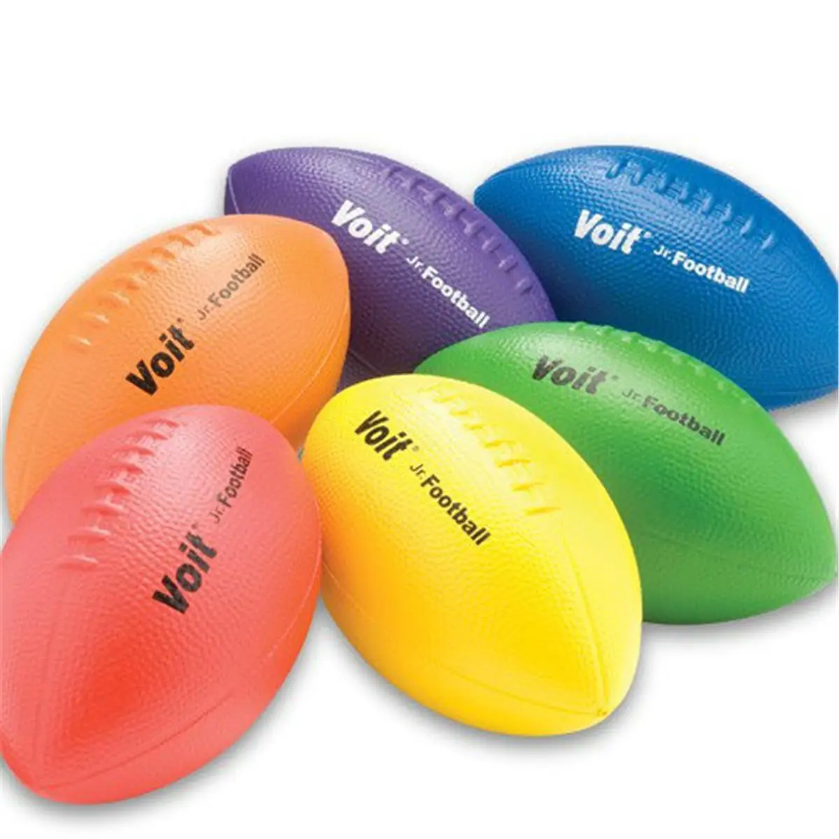 Voit Tuff Coated Foam Mini Football, 8.5-Inch Lightweight Training Sport Ball for Youth and Beginners, Non-Threatening, Purple, Balls, Compact