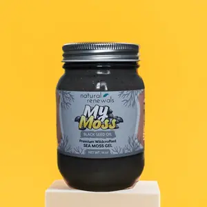 My Moss Sea Moss Gel – Black Seed Oil | Wildcrafted Superfood, 100% Organic, Raw Seamoss gel, Vegan, Mineral-Rich, Vitamin-Rich, No Preservatives,