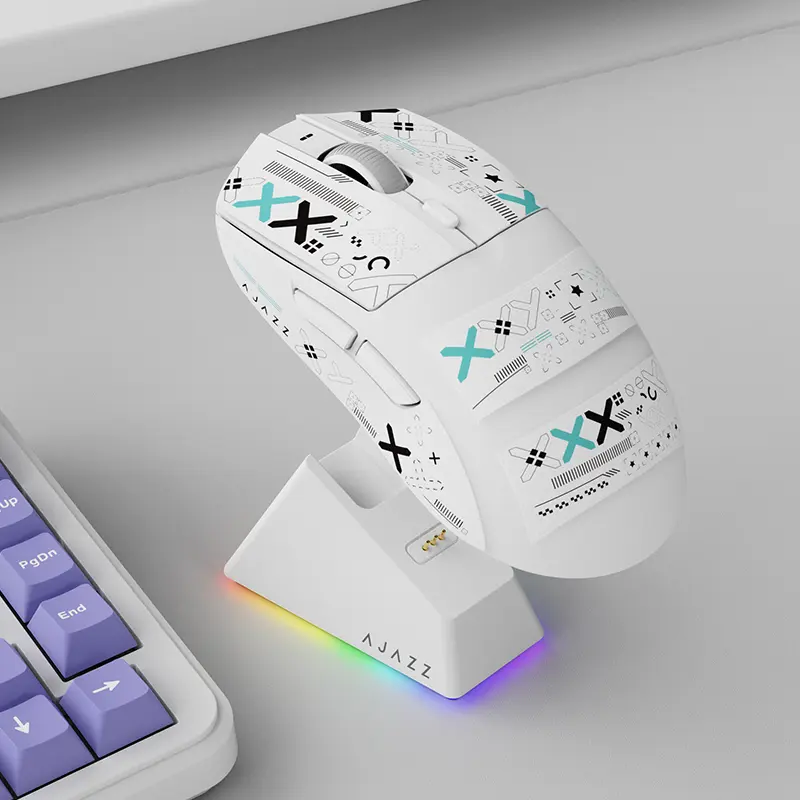 AJAZZ AJ139 V2 MC with Anti-Slip Sticker Tri-Mode Connected Mouse, PAW3311 Sensor, 1000hz Return Rate, 500mAh Battery Lasting Life e-sports game gaming mouse