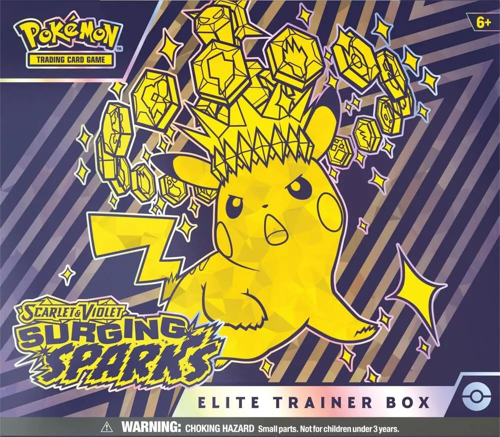 Surging Sparks ETB Non-Sports Collectible Trading Cards with Booster Packs