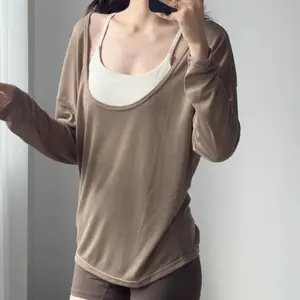2026 New Long-Sleeve Fitness Cover-Up Summer Running Sports Set Pilates Top Lightweight and Comfortable