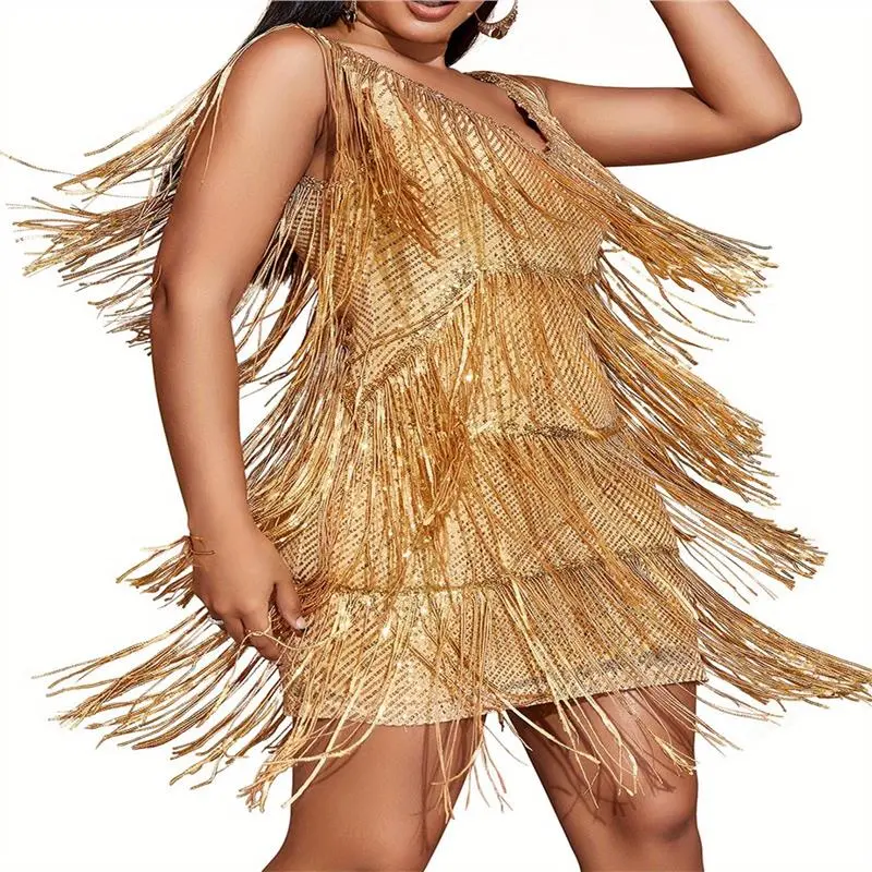 Sequin flares fancy dress - TikTok Shop