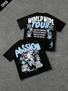 FEEGO Vibrant Double-Sided ‘Worldwide Tour’ Graphic Tee — Must-Have Streetwear